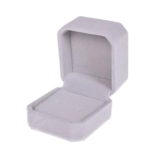 WXBCDS Ringbox Hochzeit Ringbox Aus Samt In Herzform, Ohrringe, Schmuckverpackung, Geschenkbox, Heiratsantrag, Verlobung, Hochzeit, Ringbox, Schmuckthekendisplay(Pink) von WXBCDS