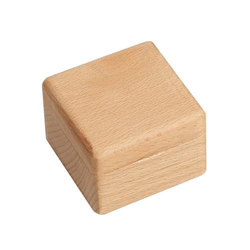 WXBCDS Ringbox Hochzeit Schmuckschatulle, Holz-Aufbewahrungsbox mit Schmuck for Sammeln, weicher Innenhalter, Einzel-/Doppelschlitz-Schmuck-Organizer im Vintage-Stil(7HH601963-B) von WXBCDS