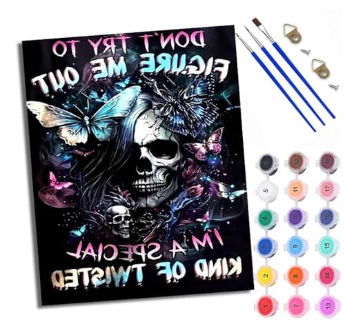 Malen Nach Zahlen Erwachsene Paint by Numbers Malen Nach Zahlen mit Pinseln und Acrylfarben Chica con pañuelo en la cabeza Handgemalte Ölgemälde Leinwand für Home Décor Ohne Rahmen von WXRWANG
