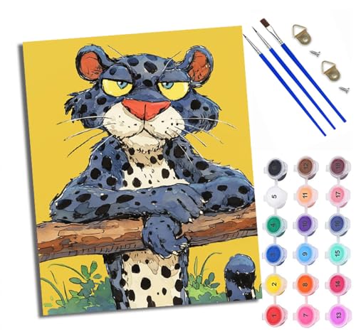 Malen Nach Zahlen Für Erwachsene Blauer Leopard mit verächtlichen Augen Malen Nach Zahlen Erwachsene Malen Nach Zahlen DIY Malen-Nach-Zahlen Kits Rahmenlose Leinwand Mit 3 Pinseln - 16 * 20 Zoll Malen Nach Zahlen Für Erwachsene Blauer Leopard mit verächtlichen Augen Malen Nach Zahlen Erwachsene Malen Nach Zahlen DIY Malen-Nach-Zahlen Kits Rahmenlose Leinwand Mit 3 Pinseln - 16 * 20 Zoll von WXRWANG