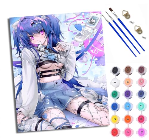 Malen Nach Zahlen Für Erwachsene Ilustraciones florales coloridas Malen Nach Zahlen Erwachsene Malen Nach Zahlen DIY Malen-Nach-Zahlen Kits Rahmenlose Leinwand Mit 3 Pinseln - 16 * 20 Zoll von WXRWANG