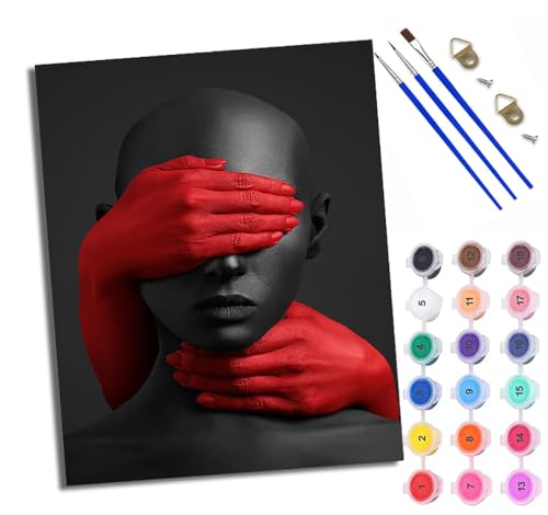 Malen Nach Zahlen Für Erwachsene Porträt eines Mannes mit roten Händen, die sein Gesicht bedecken Malen Nach Zahlen Erwachsene Malen-Nach-Zahlen Kits Rahmenlose Leinwand Mit 3 Pinseln - 16 * 20 Zoll Malen Nach Zahlen Für Erwachsene Porträt eines Mannes mit roten Händen, die sein Gesicht bedecken Malen Nach Zahlen Erwachsene Malen-Nach-Zahlen Kits Rahmenlose Leinwand Mit 3 Pinseln - 16 * 20 Zoll von WXRWANG