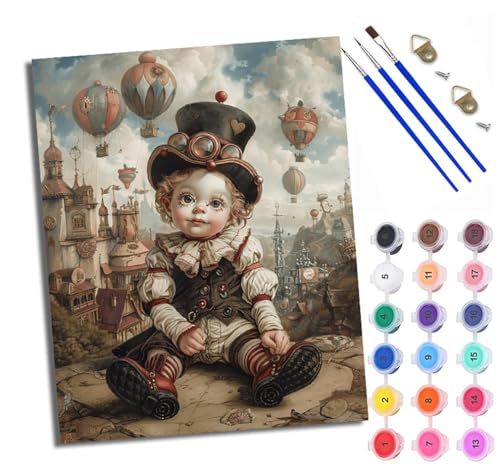 Malen Nach Zahlen Für Erwachsene Steampunk-Junge Malen Nach Zahlen Erwachsene Malen Nach Zahlen DIY Malen-Nach-Zahlen Kits Rahmenlose Leinwand Mit 3 Pinseln - 16 * 20 Zoll Malen Nach Zahlen Für Erwachsene Steampunk-Junge Malen Nach Zahlen Erwachsene Malen Nach Zahlen DIY Malen-Nach-Zahlen Kits Rahmenlose Leinwand Mit 3 Pinseln - 16 * 20 Zoll von WXRWANG