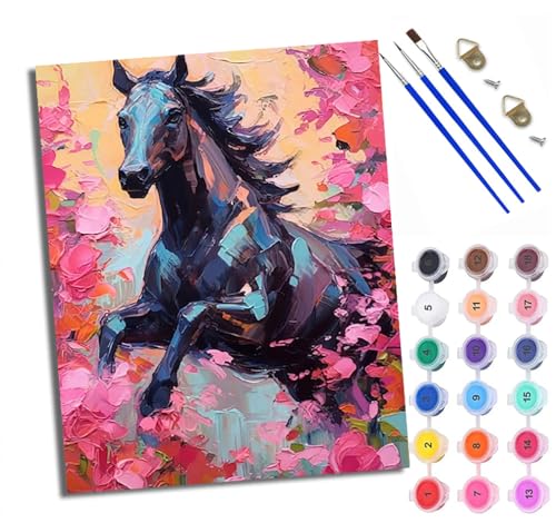 WXRWANG Malen Nach Zahlen DIY auf Leinwand Kit für Anfänger Fantasie Blume Pferd Mit Acryl Farben und Premium Pinsel 40x50CM Home Deko oder Geburtstag Weihnachten Geschenk WXRWANG Malen Nach Zahlen DIY auf Leinwand Kit für Anfänger Fantasie Blume Pferd Mit Acryl Farben und Premium Pinsel 40x50CM Home Deko oder Geburtstag Weihnachten Geschenk von WXRWANG