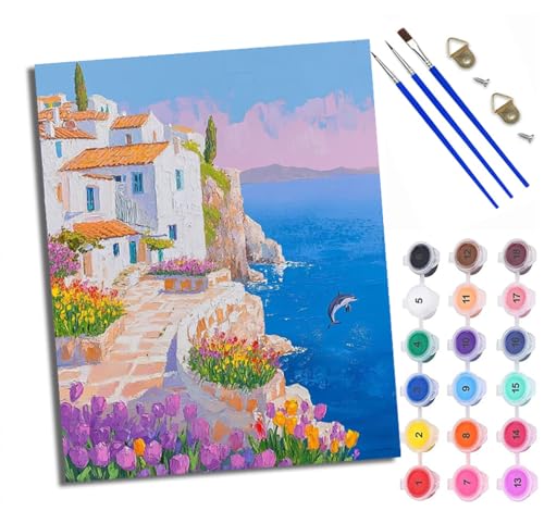 WXRWANG Malen Nach Zahlen DIY auf Leinwand Kit für Anfänger Kleinstadttulpen Mit Acryl Farben und Premium Pinsel 40x50CM Home Deko oder Geburtstag Weihnachten Geschenk WXRWANG Malen Nach Zahlen DIY auf Leinwand Kit für Anfänger Kleinstadttulpen Mit Acryl Farben und Premium Pinsel 40x50CM Home Deko oder Geburtstag Weihnachten Geschenk von WXRWANG