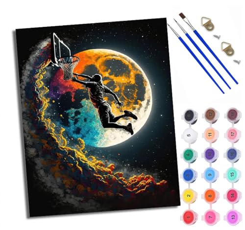 WXRWANG Malen Nach Zahlen Erwachsene Paint by Numbers Malen Nach Zahlen mit Pinseln und Acrylfarben Fantasiejunge spielt Basketball Handgemalte Ölgemälde Leinwand für Home Décor Ohne Rahmen WXRWANG Malen Nach Zahlen Erwachsene Paint by Numbers Malen Nach Zahlen mit Pinseln und Acrylfarben Fantasiejunge spielt Basketball Handgemalte Ölgemälde Leinwand für Home Décor Ohne Rahmen von WXRWANG