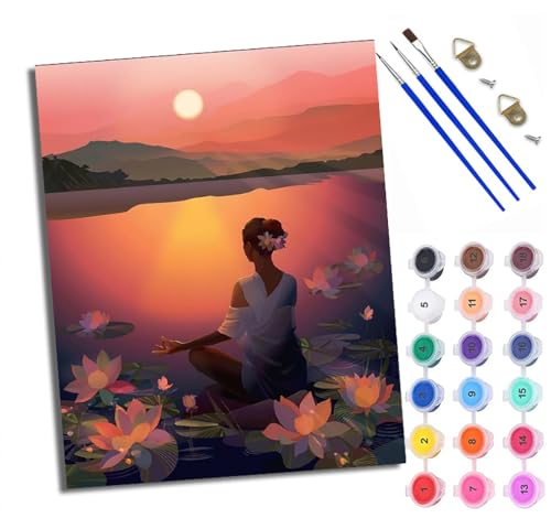 WXRWANG Malen Nach Zahlen Erwachsene Paint by Numbers Malen Nach Zahlen mit Pinseln und Acrylfarben Schönheits-Lotusteich Handgemalte Ölgemälde Leinwand für Home Décor Ohne Rahmen WXRWANG Malen Nach Zahlen Erwachsene Paint by Numbers Malen Nach Zahlen mit Pinseln und Acrylfarben Schönheits-Lotusteich Handgemalte Ölgemälde Leinwand für Home Décor Ohne Rahmen von WXRWANG