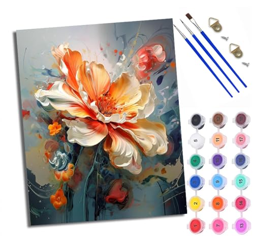 WXRWANG Malen Nach Zahlen ErwachseneChica con maquillaje de calavera y flores. DIY handgemaltes Ölgemälde Set für Anfänger und Erwachsene Acrylfarbe Kreative Heimdekoration Geschenk Weihnachten von WXRWANG