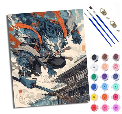WXRWANG Malen Nach Zahlen ErwachseneDelfines y sirenas DIY handgemaltes Ölgemälde Set für Anfänger und Erwachsene Acrylfarbe Kreative Heimdekoration Geschenk Weihnachten von WXRWANG