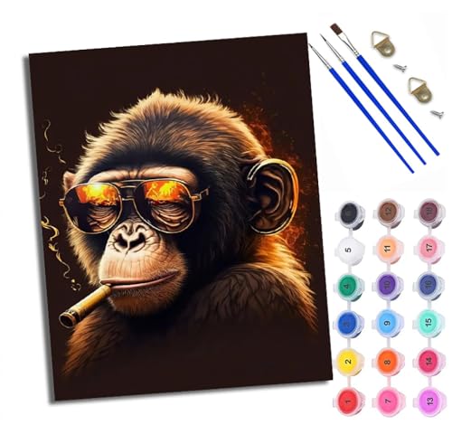 WXRWANG Malen Nach Zahlen ErwachseneMujer de cabello blanco bailando con mariposas DIY handgemaltes Ölgemälde Set für Anfänger und Erwachsene Acrylfarbe Kreative Heimdekoration Geschenk Weihnachten von WXRWANG