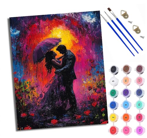 WXRWANG Malen Nach Zahlen ErwachsenePaar hält bunten Regenschirm DIY handgemaltes Ölgemälde Set für Anfänger und Erwachsene Acrylfarbe Kreative Heimdekoration Geschenk Weihnachten WXRWANG Malen Nach Zahlen ErwachsenePaar hält bunten Regenschirm DIY handgemaltes Ölgemälde Set für Anfänger und Erwachsene Acrylfarbe Kreative Heimdekoration Geschenk Weihnachten von WXRWANG