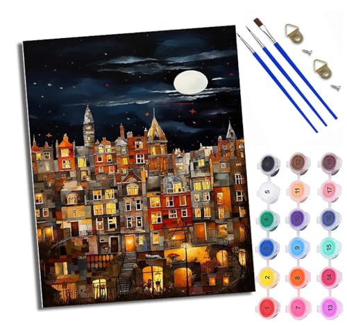 WXRWANG Malen Nach Zahlen ErwachseneSilueta de bruja bajo la luna DIY handgemaltes Ölgemälde Set für Anfänger und Erwachsene Acrylfarbe Kreative Heimdekoration Geschenk Weihnachten WXRWANG Malen Nach Zahlen ErwachseneSilueta de bruja bajo la luna DIY handgemaltes Ölgemälde Set für Anfänger und Erwachsene Acrylfarbe Kreative Heimdekoration Geschenk Weihnachten von WXRWANG