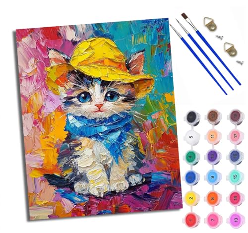 WXRWANG Malen Nach Zahlen ErwachseneSüße Kätzchenfarbe DIY handgemaltes Ölgemälde Set für Anfänger und Erwachsene Acrylfarbe Kreative Heimdekoration Geschenk Weihnachten WXRWANG Malen Nach Zahlen ErwachseneSüße Kätzchenfarbe DIY handgemaltes Ölgemälde Set für Anfänger und Erwachsene Acrylfarbe Kreative Heimdekoration Geschenk Weihnachten von WXRWANG