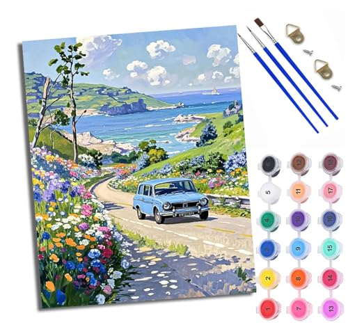 WXRWANG Malen Nach Zahlen Für Erwachsene Auto- und Blumenlandschaftsmalerei Malen Nach Zahlen Erwachsene Malen Nach Zahlen DIY Malen-Nach-Zahlen Kits Mit 3 Pinseln - 16 * 20 Zoll Mit Rahmen WXRWANG Malen Nach Zahlen Für Erwachsene Auto- und Blumenlandschaftsmalerei Malen Nach Zahlen Erwachsene Malen Nach Zahlen DIY Malen-Nach-Zahlen Kits Mit 3 Pinseln - 16 * 20 Zoll Mit Rahmen von WXRWANG