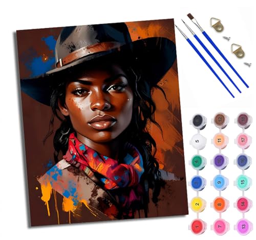 WXRWANG Malen Nach Zahlen Für Erwachsene Cowboy-Afrikanisches Mädchen Malen Nach Zahlen Erwachsene Malen Nach Zahlen DIY Malen-Nach-Zahlen Kits Rahmenlose Leinwand Mit 3 Pinseln - 16 * 20 Zoll WXRWANG Malen Nach Zahlen Für Erwachsene Cowboy-Afrikanisches Mädchen Malen Nach Zahlen Erwachsene Malen Nach Zahlen DIY Malen-Nach-Zahlen Kits Rahmenlose Leinwand Mit 3 Pinseln - 16 * 20 Zoll von WXRWANG