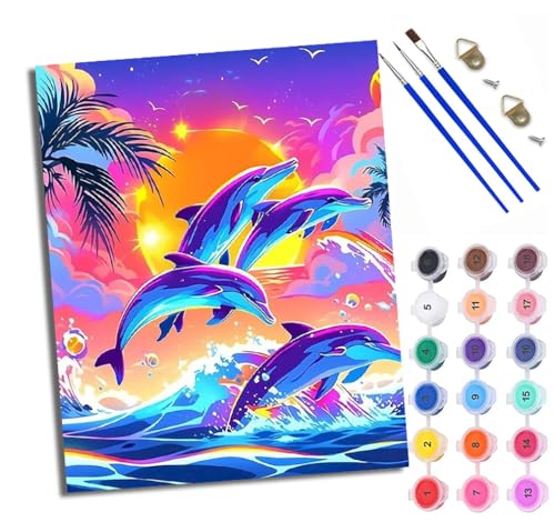 WXRWANG Malen Nach Zahlen Für Erwachsene Fantasie-Delfinsprung Malen Nach Zahlen Erwachsene Malen Nach Zahlen DIY Malen-Nach-Zahlen Kits Rahmenlose Leinwand Mit 3 Pinseln - 16 * 20 Zoll WXRWANG Malen Nach Zahlen Für Erwachsene Fantasie-Delfinsprung Malen Nach Zahlen Erwachsene Malen Nach Zahlen DIY Malen-Nach-Zahlen Kits Rahmenlose Leinwand Mit 3 Pinseln - 16 * 20 Zoll von WXRWANG