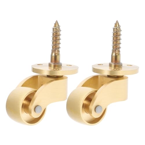 2 Stück Möbel-Lenkrollen, robuste Lenkrollen, Industrie-Räder, Möbel, Sofa, Möbelbeine, Rollen, Kupfer-Möbelräder von WXVFX