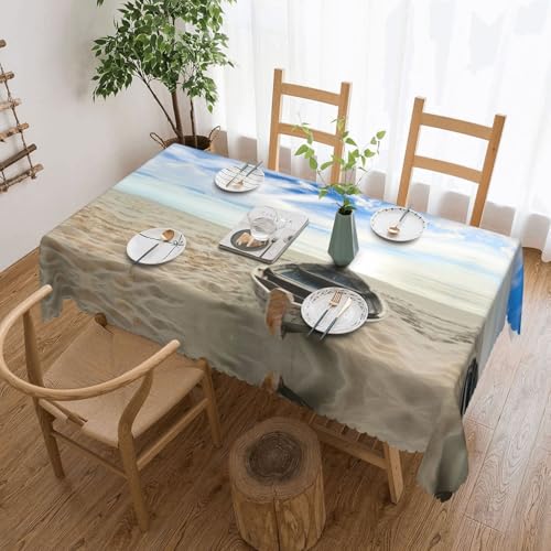 WXWJSHMGC Rechteckige Tischdecke mit Motiv "Boot am Strand", auslaufsicher und wasserdicht, Tischdecke für den Außenbereich, Küche, Esszimmer, Party und Außenbereich, 137 x 183 cm WXWJSHMGC Rechteckige Tischdecke mit Motiv "Boot am Strand", auslaufsicher und wasserdicht, Tischdecke für den Außenbereich, Küche, Esszimmer, Party und Außenbereich, 137 x 183 cm von WXWJSHMGC