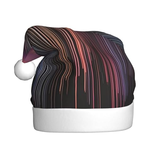 WXXWXD Bunte Regenbogen-Weihnachtsmütze für Erwachsene, perfekt für Neujahrsfeiern, Partys oder Winterdekorationen von WXXWXD