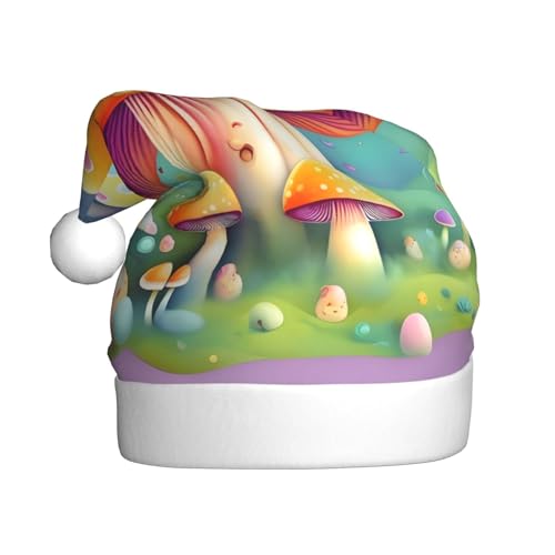 WXXWXD Fantasy Dream Pilz-Weihnachtsmütze für Erwachsene, Weihnachtsmannmütze, perfekt für Neujahrsfeiern, Partys oder Winterdekorationen von WXXWXD