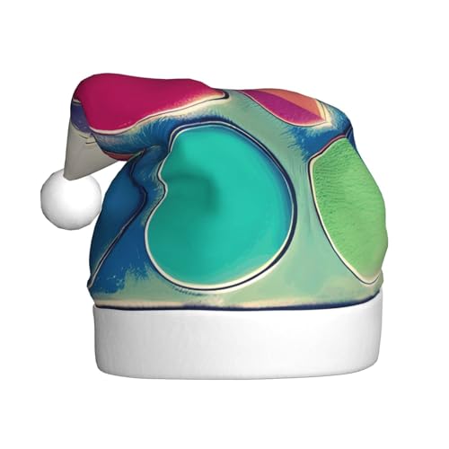 WXXWXD Runde Farbpalette, Weihnachtsmütze für Erwachsene, perfekt für Neujahrsfeiern, Partys oder Winterdekorationen WXXWXD Runde Farbpalette, Weihnachtsmütze für Erwachsene, perfekt für Neujahrsfeiern, Partys oder Winterdekorationen von WXXWXD