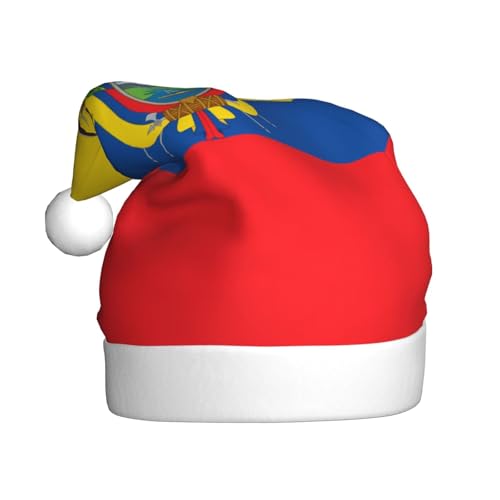 WXXWXD Weihnachtsmütze mit Ecuador-Flagge für Erwachsene, perfekt für Neujahrsfeiern, Partys oder Winterdekorationen von WXXWXD