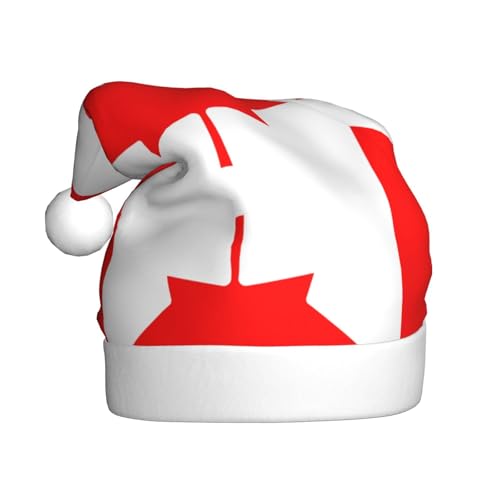 WXXWXD Weihnachtsmütze mit kanadischer Flagge, für Erwachsene, perfekt für Neujahrsfeiern, Partys oder Winterdekorationen von WXXWXD