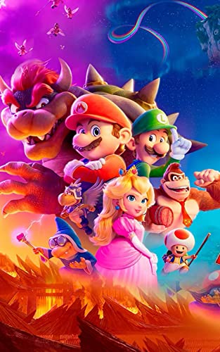 WXZRU 5D Super Mario Diamond Painting Kits for Adults, Diamond Art for Kids, Full Drill Cross Stitch Kit for Beginners Wall Art, 60x80cm nM409 von WXZRU