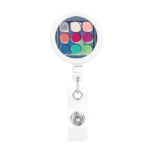 Runde Farbpalette. Der einziehbare Ausweishalter aus Kunststoff ist aus ABS-Material und das Seil ist aus Nylon von WXZYFP