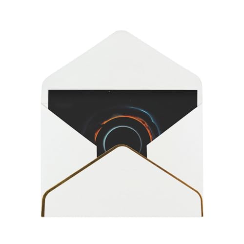 WXZYFP Geheimnisvolle kosmische schwarze Löcher, weißgoldfarbene Perlglanz-Papier-Grußkarte, das Papier ist dick und robust, und es kann durch Falten geöffnet und geschlossen werden. von WXZYFP