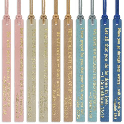 10 Stück Bibelvers Leder-Lesezeichen Motivierende Lesezeichen Inspirierende Schrift Seitenmarkierungen mit Seil Christlicher Gläubiger Buch Etiketten für Schule Büro Zuhause Buchdekoration (Farbe) 10 Stück Bibelvers Leder-Lesezeichen Motivierende Lesezeichen Inspirierende Schrift Seitenmarkierungen mit Seil Christlicher Gläubiger Buch Etiketten für Schule Büro Zuhause Buchdekoration (Farbe) von WY LIGHTING LEVEL