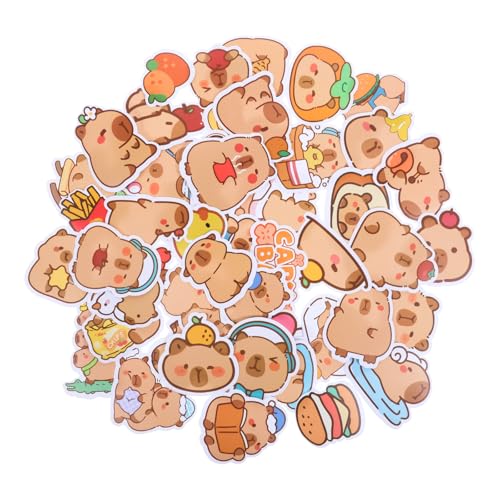 100 Stück Capybara Aufkleber Kawaii Wasserdicht Tier Stickers für Laptop Skateboard Wasserflaschen Scrapbook Gepäck Auto Fahrrad Vinyl niedliche Wasserschwein Aufkleber für Teenager Erwachsene Kinder von WY LIGHTING LEVEL