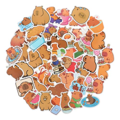 Capybara Aufkleber 100 Stück Wasserdichte Animal Sticker für Kinder Niedlich Computer Aufkleber Deko Graffiti Decal für Laptop Computer Telefon Gitarre Skateboard Koffer Fahrrad Motorrad Gepäck Koffer Capybara Aufkleber 100 Stück Wasserdichte Animal Sticker für Kinder Niedlich Computer Aufkleber Deko Graffiti Decal für Laptop Computer Telefon Gitarre Skateboard Koffer Fahrrad Motorrad Gepäck Koffer von WY LIGHTING LEVEL