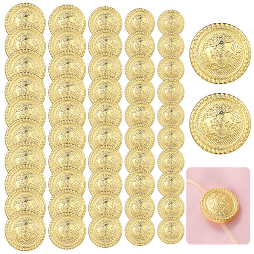 50 Stück Knöpfe Groß, Goldenes Knopfset Vintage-Mantelknöpfe Metallknöpfe Schaftknöpfe für Kleidung Basteln Anzüge Uniformen Damen Herren Hemden Hosen 50 Stück Knöpfe Groß, Goldenes Knopfset Vintage-Mantelknöpfe Metallknöpfe Schaftknöpfe für Kleidung Basteln Anzüge Uniformen Damen Herren Hemden Hosen von WY LIGHTING LEVEL
