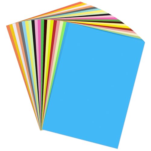 Farbkopier- und Druckpapier, 21,1 x 27,9 cm, 300 Blatt, 20 Farben, Regenbogen-Druckerpapier, Pastellfarben, Mehrzweckpapier, tragbar, farbiges Kopierpapier für Heimwerker, Schneiden, Kunst, Handwerk von WY LIGHTING LEVEL