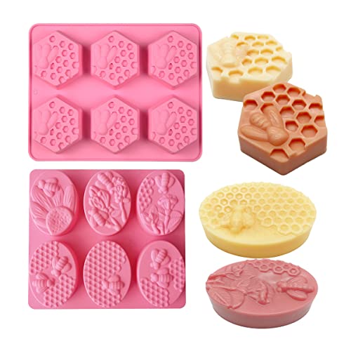 WYAHYQ Seifen Silikonform Seife Selber Machen Backform for Kuchen Brote Bienenstockform 6 Cavities WYAHYQ Seifen Silikonform Seife Selber Machen Backform for Kuchen Brote Bienenstockform 6 Cavities von WYAHYQ