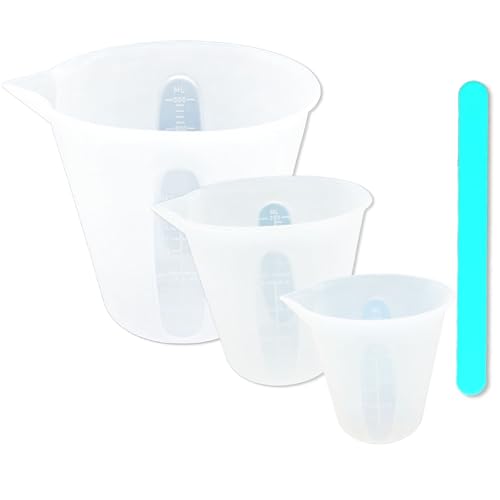 WYAHYQ 3Stück Messbecher Silikonbecher Set für Epoxidharz Backen Kerzenherstellung 100ml&250ml&500ml WYAHYQ 3Stück Messbecher Silikonbecher Set für Epoxidharz Backen Kerzenherstellung 100ml&250ml&500ml von WYAHYQ