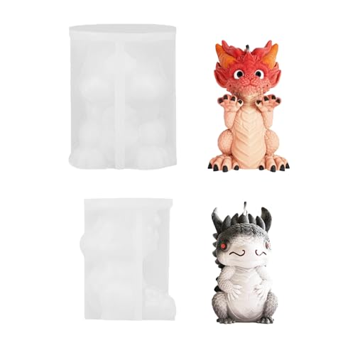 WYAHYQ Drachen Silikonform Kerze Kerzenformen zum Gießen Wildtiere Epoxidharz Formen Silikon von WYAHYQ