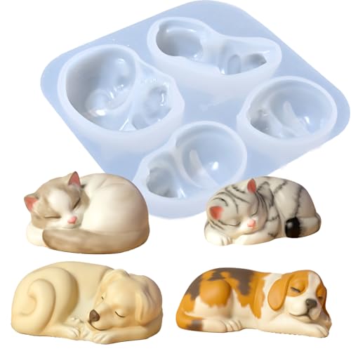 WYAHYQ Katze Hund Silikonformen Gießformen Epoxidharz Formen Silikon Tiere Epoxidharz Silikonform von WYAHYQ