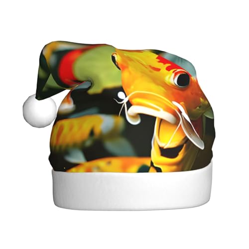 WYCZHY Japanischer hübscher Koi-Fisch-Weihnachtsmütze, Weihnachtsmannmütze, Urlaub für Erwachsene, Männer, Frauen, Weihnachtsmütze für Neujahr, festliche Party WYCZHY Japanischer hübscher Koi-Fisch-Weihnachtsmütze, Weihnachtsmannmütze, Urlaub für Erwachsene, Männer, Frauen, Weihnachtsmütze für Neujahr, festliche Party von WYCZHY