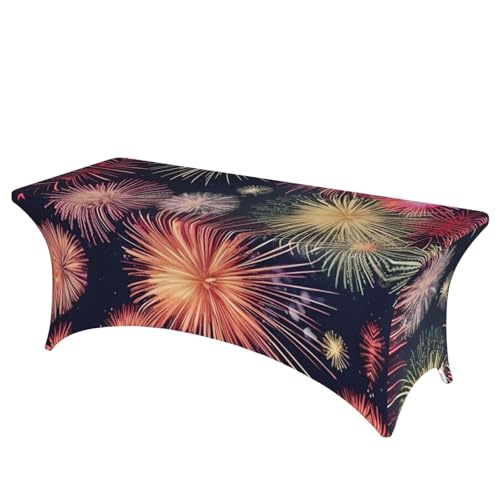 WYCZHY Schöne Feuerwerk-Tischdecke, rechteckig, waschbar, leicht, langlebig, hohe Elastizität, dekorative Tischdecken WYCZHY Schöne Feuerwerk-Tischdecke, rechteckig, waschbar, leicht, langlebig, hohe Elastizität, dekorative Tischdecken von WYCZHY