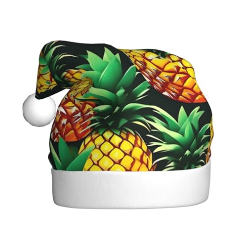 WYCZHY Weihnachtsmütze mit tropischen Früchten, Ananas, Weihnachtsmannmütze, Urlaub für Erwachsene, Männer, Frauen, Weihnachtsmütze für Neujahr, festliche Party WYCZHY Weihnachtsmütze mit tropischen Früchten, Ananas, Weihnachtsmannmütze, Urlaub für Erwachsene, Männer, Frauen, Weihnachtsmütze für Neujahr, festliche Party von WYCZHY