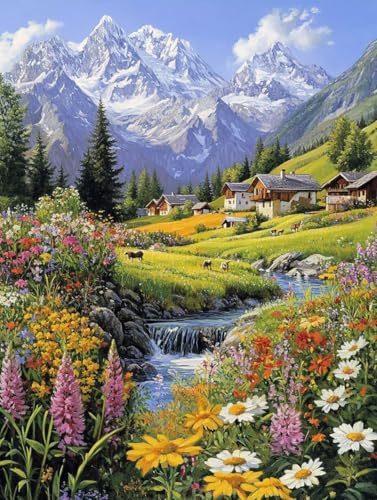 5D Diamond Painting Blume, Liebense Diamond Painting Erwachsene, DIY Vollbohrer Runder Mosaikherstellung Crystal Art Stickerei Kreuzstich Malerei für Home Wand Deko, Mädchen Geschenk 30x40cm YJ-571 von WYJCDWOU