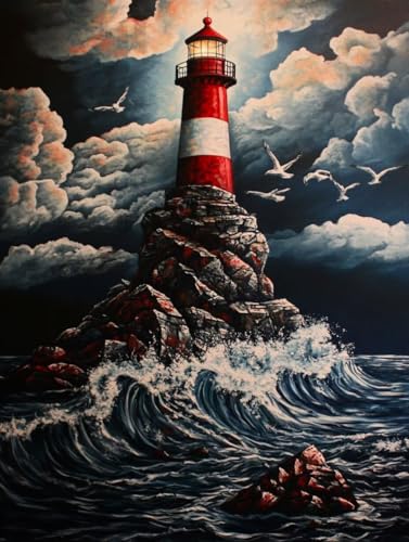 5D Diamond Painting Turm, Ozean Diamond Painting Erwachsene, DIY Vollbohrer Runder Mosaikherstellung Crystal Art Stickerei Kreuzstich Malerei für Home Wand Deko, Mädchen Geschenk 30x40cm YJ-567 5D Diamond Painting Turm, Ozean Diamond Painting Erwachsene, DIY Vollbohrer Runder Mosaikherstellung Crystal Art Stickerei Kreuzstich Malerei für Home Wand Deko, Mädchen Geschenk 30x40cm YJ-567 von WYJCDWOU
