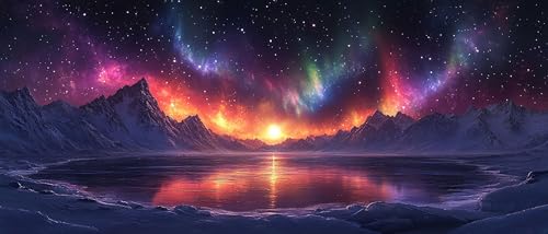 Diamond Painting Erwachsene Kinder, 5D See Aurora Diamant Painting Bilder Anfänger, DIY Runder Vollbohrer Diamanten Malerei Stickerei Set Kreuzstich Geschenke Home Wand Dekorieren 30x60cm Model-25 Diamond Painting Erwachsene Kinder, 5D See Aurora Diamant Painting Bilder Anfänger, DIY Runder Vollbohrer Diamanten Malerei Stickerei Set Kreuzstich Geschenke Home Wand Dekorieren 30x60cm Model-25 von WYJCDWOU