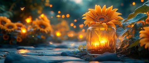 Diamond Painting Erwachsene Kinder, 5D Sonnenblume Pflanzen Diamant Painting Bilder Anfänger, DIY Runder Vollbohrer Diamanten Malerei Stickerei Set Geschenke Home Wand Dekorieren 80x160cm Model-27 von WYJCDWOU