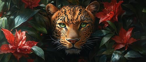 Diamond Painting Erwachsene Kinder, 5D Tiger Blume Diamant Painting Bilder Anfänger, DIY Runder Vollbohrer Diamanten Malerei Stickerei Set Kreuzstich Geschenke Home Wand Dekorieren 30x60cm Model-49 Diamond Painting Erwachsene Kinder, 5D Tiger Blume Diamant Painting Bilder Anfänger, DIY Runder Vollbohrer Diamanten Malerei Stickerei Set Kreuzstich Geschenke Home Wand Dekorieren 30x60cm Model-49 von WYJCDWOU