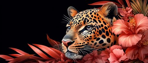 Diamond Painting Erwachsene Kinder, 5D Tiger Blume Diamant Painting Bilder Anfänger, DIY Runder Vollbohrer Diamanten Malerei Stickerei Set Kreuzstich Geschenke Home Wand Dekorieren 70x140cm Model-48 Diamond Painting Erwachsene Kinder, 5D Tiger Blume Diamant Painting Bilder Anfänger, DIY Runder Vollbohrer Diamanten Malerei Stickerei Set Kreuzstich Geschenke Home Wand Dekorieren 70x140cm Model-48 von WYJCDWOU
