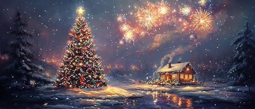 Diamond Painting Erwachsene Kinder, 5D Weihnachtsbaum Feuerwerk Diamant Painting Bilder Anfänger, DIY Runder Vollbohrer Diamanten Malerei Stickerei Set Geschenke Home Wand Dekorieren 70x140cm Model-43 Diamond Painting Erwachsene Kinder, 5D Weihnachtsbaum Feuerwerk Diamant Painting Bilder Anfänger, DIY Runder Vollbohrer Diamanten Malerei Stickerei Set Geschenke Home Wand Dekorieren 70x140cm Model-43 von WYJCDWOU