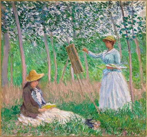 WYKUJMYTO Berühmte Gemälde Moderne Kunstdrucke Bild Druck Auf Leinwand Blanche hoschedé an ihrer Staffelei mit suzanne hoschedé Lesung von claude monet für Wohnzimmer Dekoration 60x90cm WYKUJMYTO Berühmte Gemälde Moderne Kunstdrucke Bild Druck Auf Leinwand Blanche hoschedé an ihrer Staffelei mit suzanne hoschedé Lesung von claude monet für Wohnzimmer Dekoration 60x90cm von WYKUJMYTO
